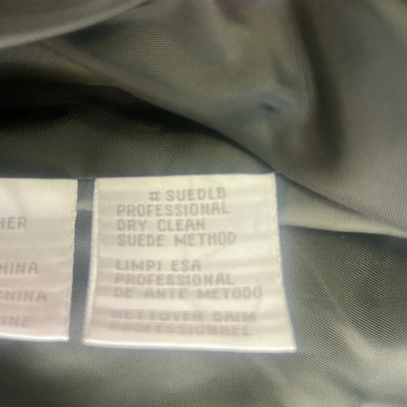 100% Suede Leather Jacket Shacket Womens Size 12 Olive Army Green Jones New York - Picture 16 of 16
